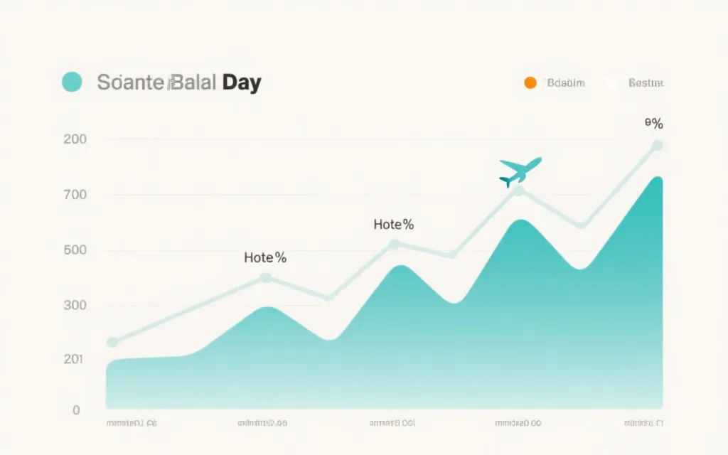 比赛日酒店与航班价格波动曲线示意图